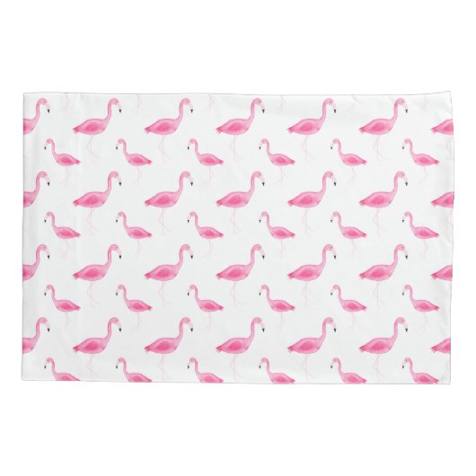 Waterverf Flamingo patroon Kussensloop (Achterkant)