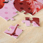 Waterverf Flamingo patroon Legpuzzel (Zijkant)