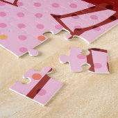 Waterverf Flamingo patroon Legpuzzel (Zijkant)