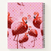 Waterverf Flamingo patroon Notitieboek (Achterkant)