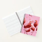 Waterverf Flamingo patroon Notitieboek (Binnen)