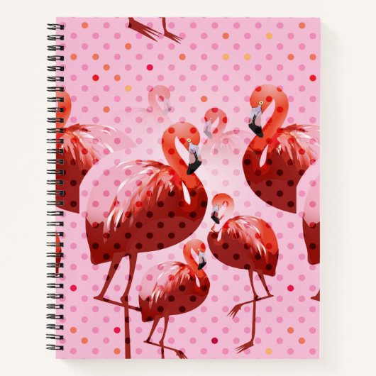 Waterverf Flamingo patroon Notitieboek (Voorkant)