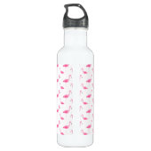 Waterverf Flamingo patroon op maat Waterfles (Achterkant)