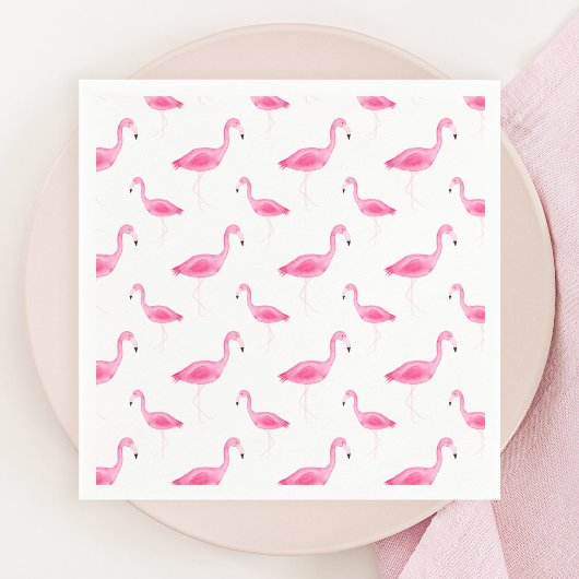 Waterverf Flamingo patroon Servet