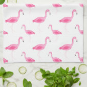 Waterverf Flamingo patroon Theedoek (Gevouwen)