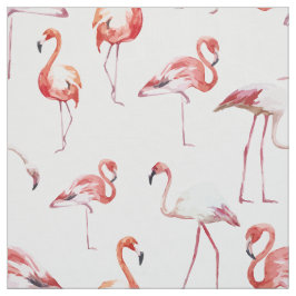 Waterverf flamingo patroon tropische vogel stof