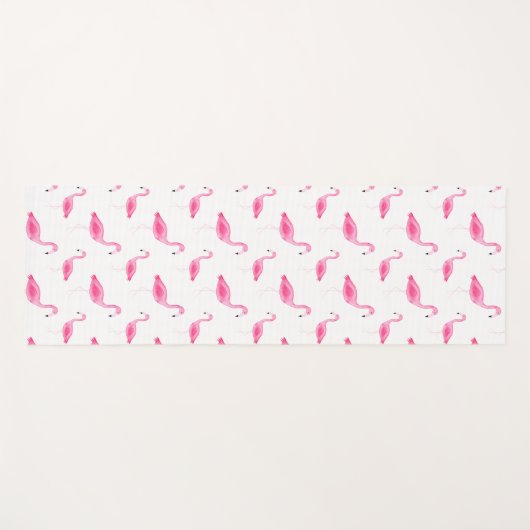 Waterverf Flamingo patroon Yogamat (Voorkant (horizontaal))