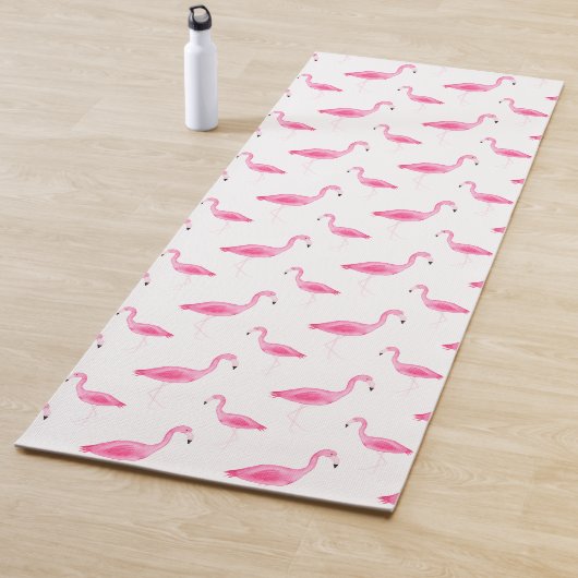 Waterverf Flamingo patroon Yogamat (In situ)