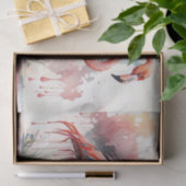 Waterverf Flamingo Pink Tissuepapier (Geschenk)