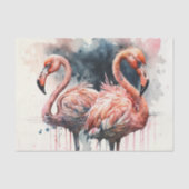 Waterverf Flamingo Pink Tissuepapier (Voorkant)