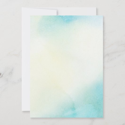 Waterverf Flamingo Pool Party Invitation Kaart (Achterkant)