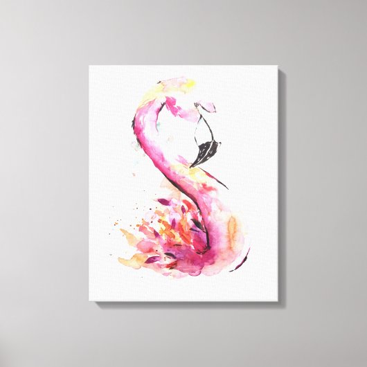 Waterverf Flamingo Print Art | Funny Flamingo (Voorkant)