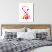 Waterverf Flamingo Print Art | Funny Flamingo (Insitu (Slaapkamer))