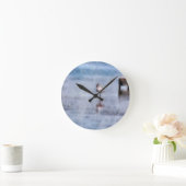 Waterverf Flamingo Ronde Klok (Huis)