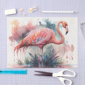 Waterverf Flamingo Roze Tissuepapier (Craft)
