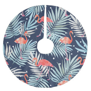 Waterverf Flamingo: Roze Tropische Elegantie. Kerstboom Rok