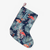 Waterverf Flamingo: Roze Tropische Elegantie. Kleine Kerstsok (Voorkant (Hangend))