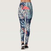 Waterverf Flamingo: Roze Tropische Elegantie. Leggings (Achterkant)