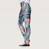 Waterverf Flamingo: Roze Tropische Elegantie. Leggings (Links)
