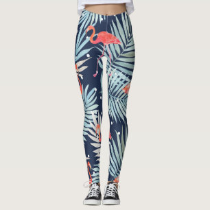 Waterverf Flamingo: Roze Tropische Elegantie. Leggings