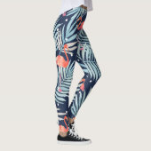 Waterverf Flamingo: Roze Tropische Elegantie. Leggings (Rechts)