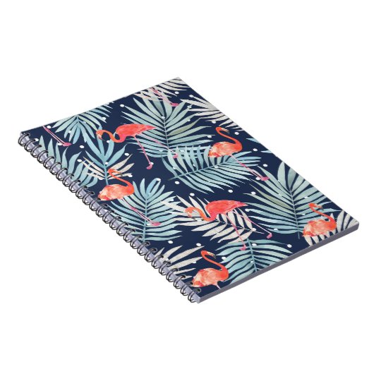 Waterverf Flamingo: Roze Tropische Elegantie. Notitieboek (Rechterzijde)