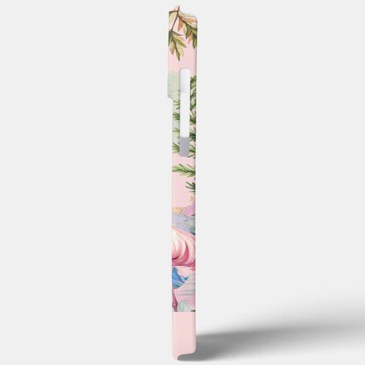 Waterverf Flamingo Schattige gepersonaliseerd Case-Mate iPhone Case (Achterkant / Links)