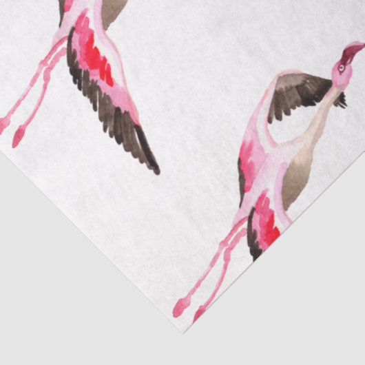 Waterverf Flamingo serie ontwerp 10 Tissuepapier (Detail)