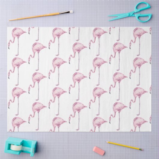 Waterverf Flamingo serie ontwerp 16 Tissuepapier (Craft)