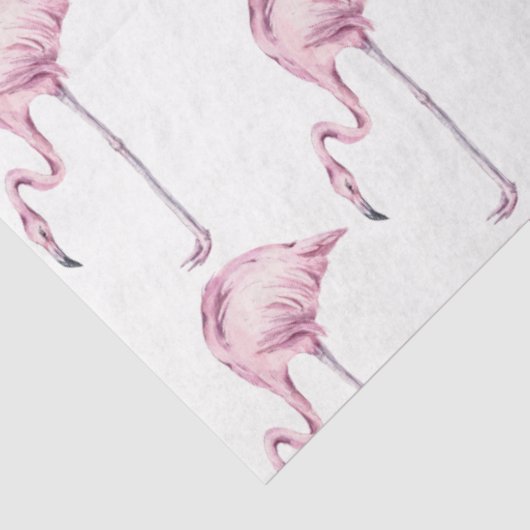 Waterverf Flamingo serie ontwerp 16 Tissuepapier (Detail)
