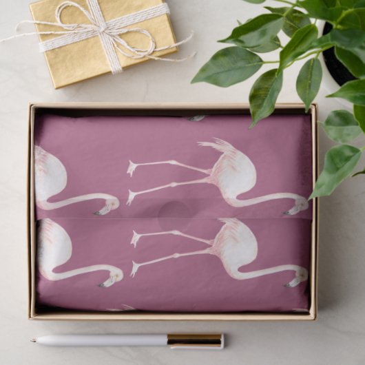 Waterverf Flamingo serie ontwerp 18 Tissuepapier (Geschenk)