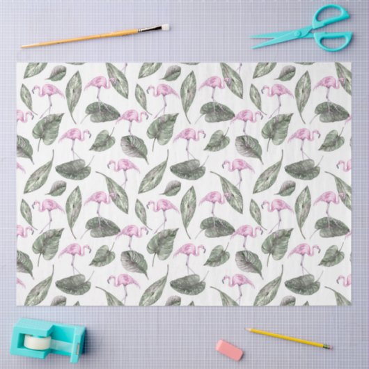 Waterverf Flamingo serie ontwerp 19 Tissuepapier (Craft)