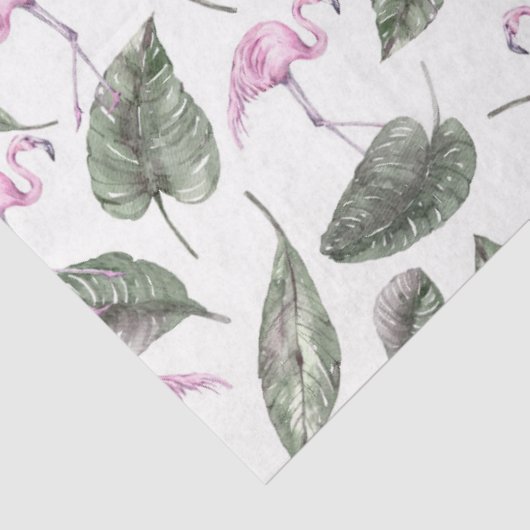 Waterverf Flamingo serie ontwerp 19 Tissuepapier (Detail)