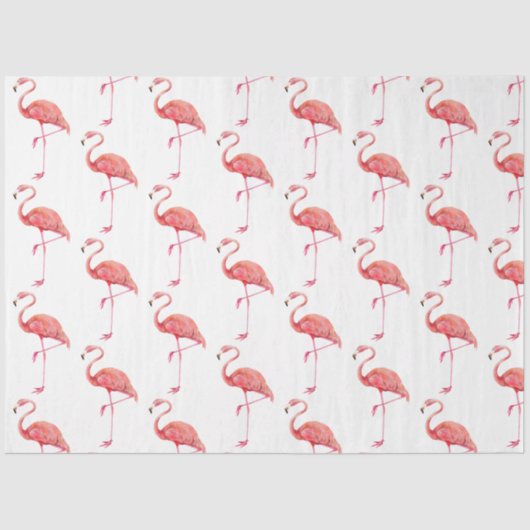 Waterverf Flamingo serie ontwerp 1 Tissuepapier (Voorkant)