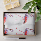 Waterverf Flamingo serie ontwerp 4 Tissuepapier (Geschenk)