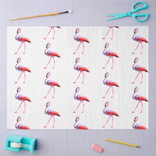 Waterverf Flamingo serie ontwerp 4 Tissuepapier (Craft)