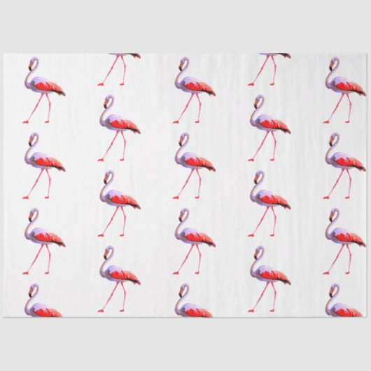 Waterverf Flamingo serie ontwerp 4 Tissuepapier (Voorkant)