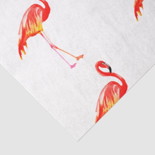 Waterverf Flamingo serie ontwerp 5 Tissuepapier (Detail)