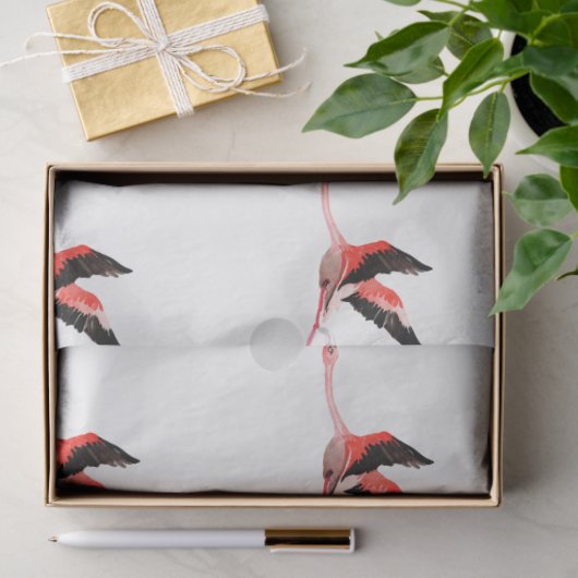 Waterverf Flamingo serie ontwerp 6 Tissuepapier (Geschenk)