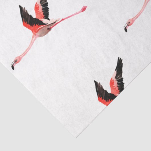 Waterverf Flamingo serie ontwerp 6 Tissuepapier (Detail)