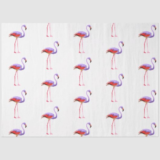 Waterverf Flamingo serie ontwerp 7 Tissuepapier (Voorkant)