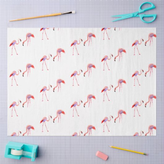 Waterverf Flamingo serie ontwerp 8 Tissuepapier (Craft)