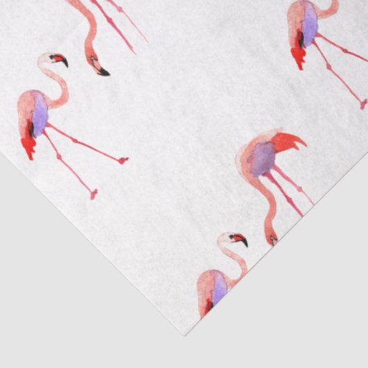 Waterverf Flamingo serie ontwerp 8 Tissuepapier (Detail)