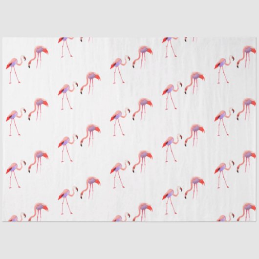 Waterverf Flamingo serie ontwerp 8 Tissuepapier (Voorkant)