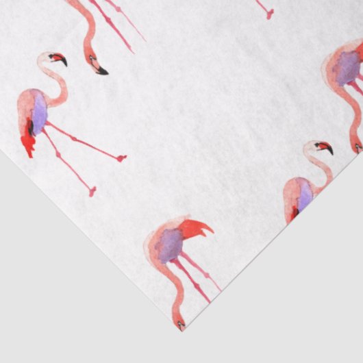 Waterverf Flamingo serie ontwerp 9 Tissuepapier (Detail)