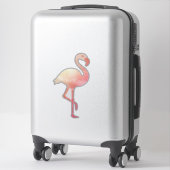 Waterverf Flamingo Sticker (Koffer)