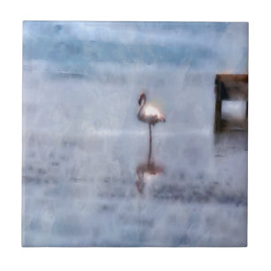 Waterverf Flamingo Tegeltje