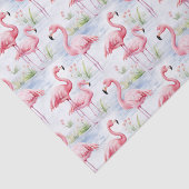 Waterverf Flamingo Tissuepapier (Detail)