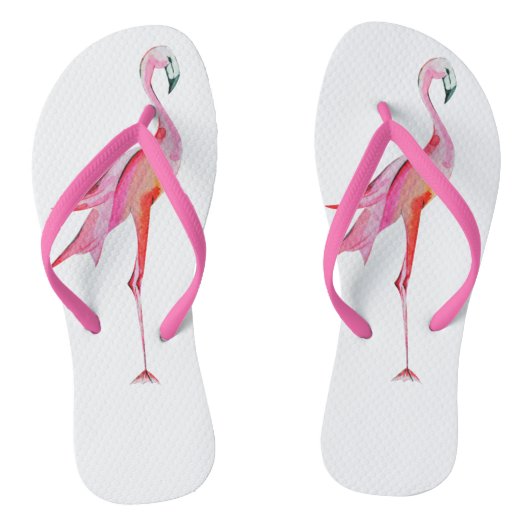 Waterverf Flamingo Tropical Bird Teenslippers (Voetbed)