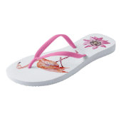  Waterverf Flamingo Tropical Bird Teenslippers (Schuin)